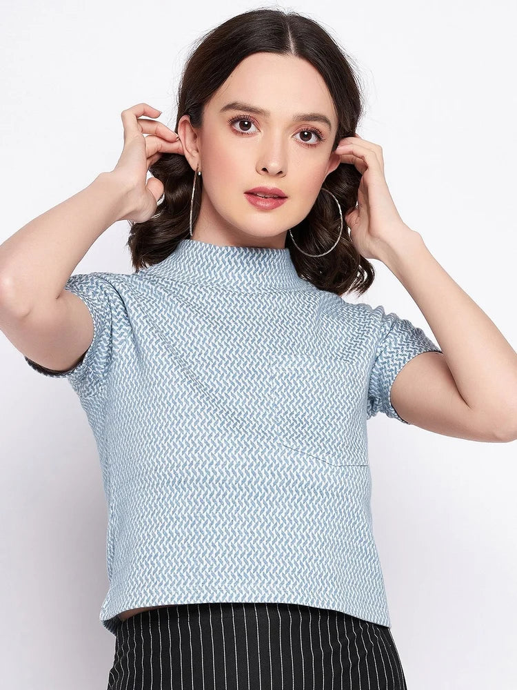 Cotton Blue Women Designer Clothing, Casual Wear, Printed