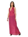 Peach Women Silk Dresses Party Wear