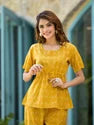 Cotton Yellow Ladies Western Wear, Size: Medium