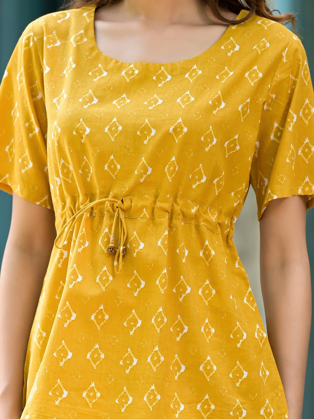 Cotton Yellow Ladies Western Wear, Size: Medium