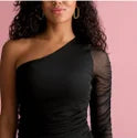 Black Polyester Ladies Bodycon Dress, Western Wear, one piece